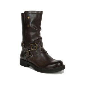 ZODIAC Womens Brown 1/2" Platform V At Faith Toe Block Heel Combat Boots 5.5 M